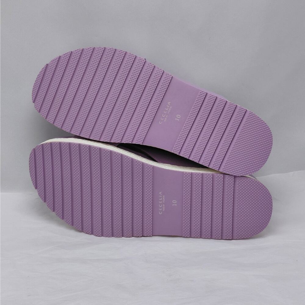 Cecelia New York Womens Slide Sandals Sz 10 Purple Platform Summer Chic Vacation - Picture 9 of 12